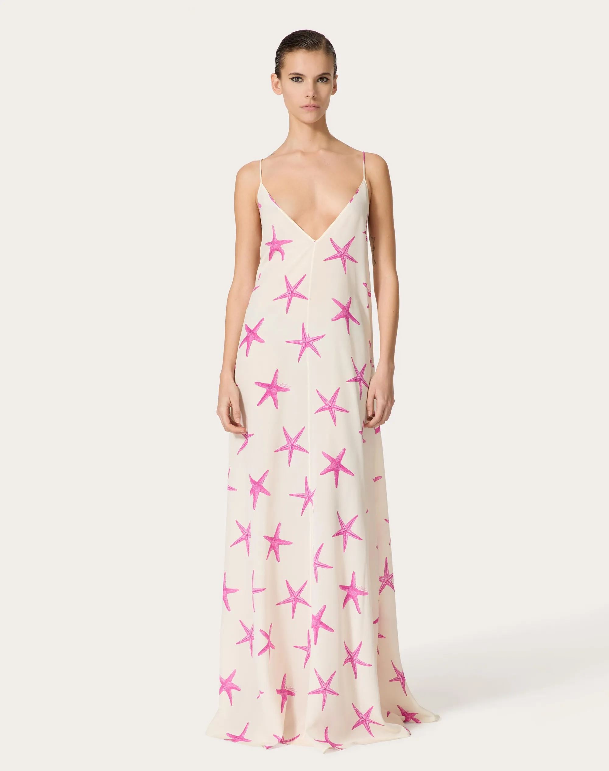 ABITO DA SERA IN CREPE DE CHINE STARFISH