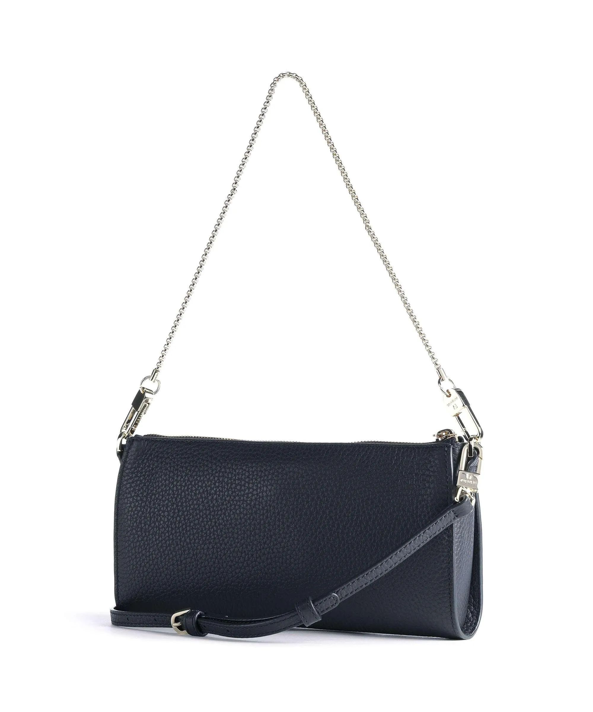  Aigner Ivy S Borsa a spalla pelle di vacchetta grana blu scuro  