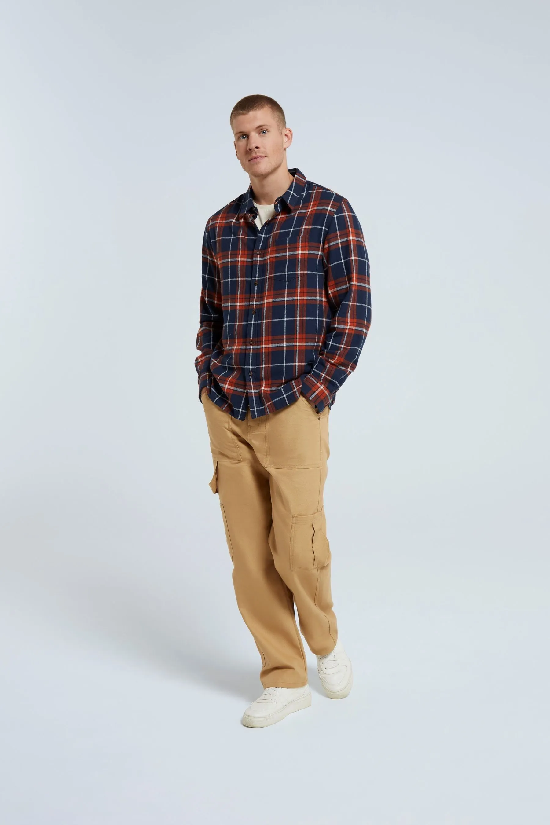 Animal Uomo Blu - Cove - Camicia in flanella bio