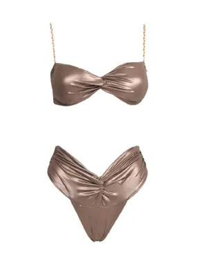 Bikini fascia slip FGBW3759 Marrone Bronzo