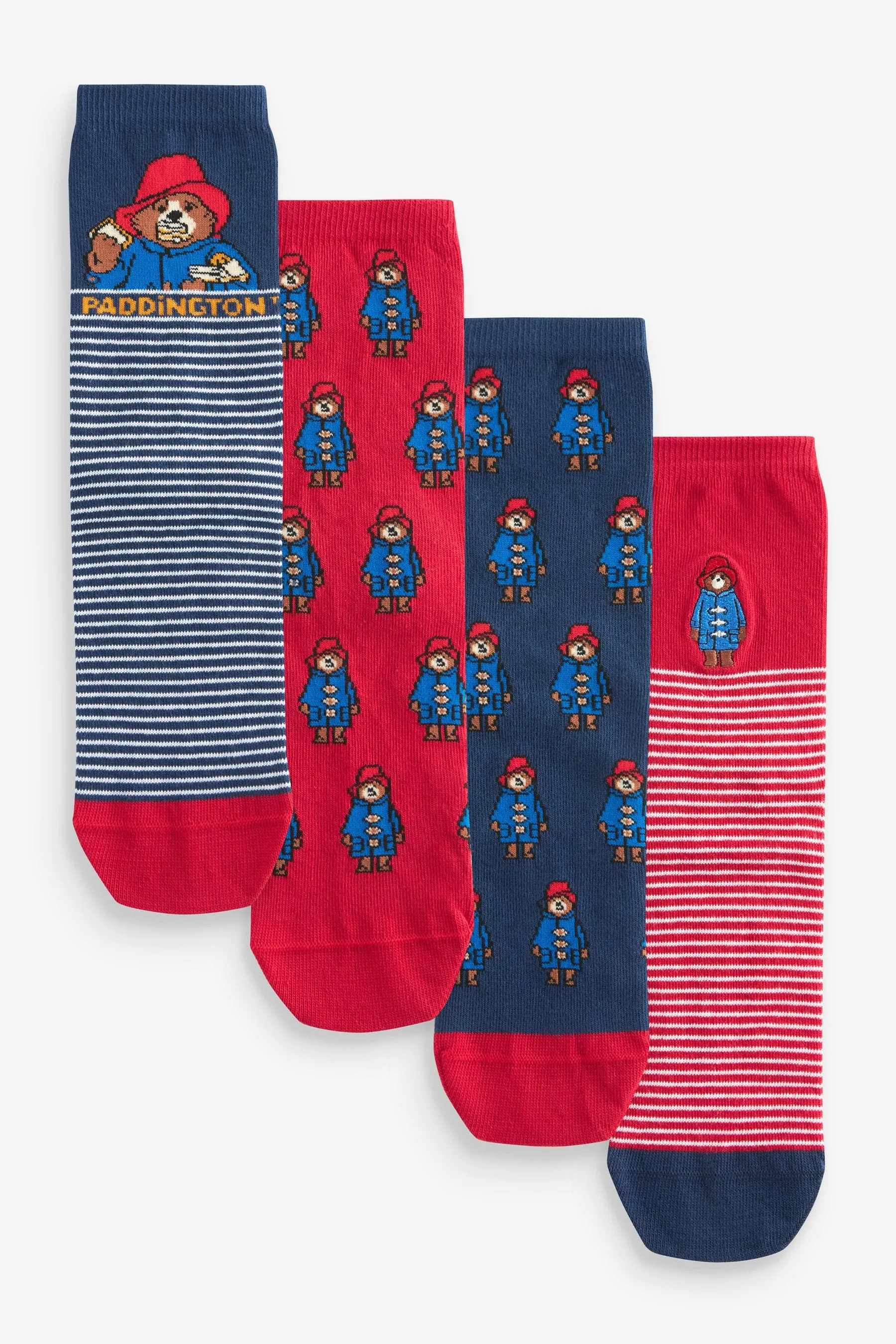 Blu navy/rosso  - 4 Confezione con Calzini alla caviglia con orso Paddington