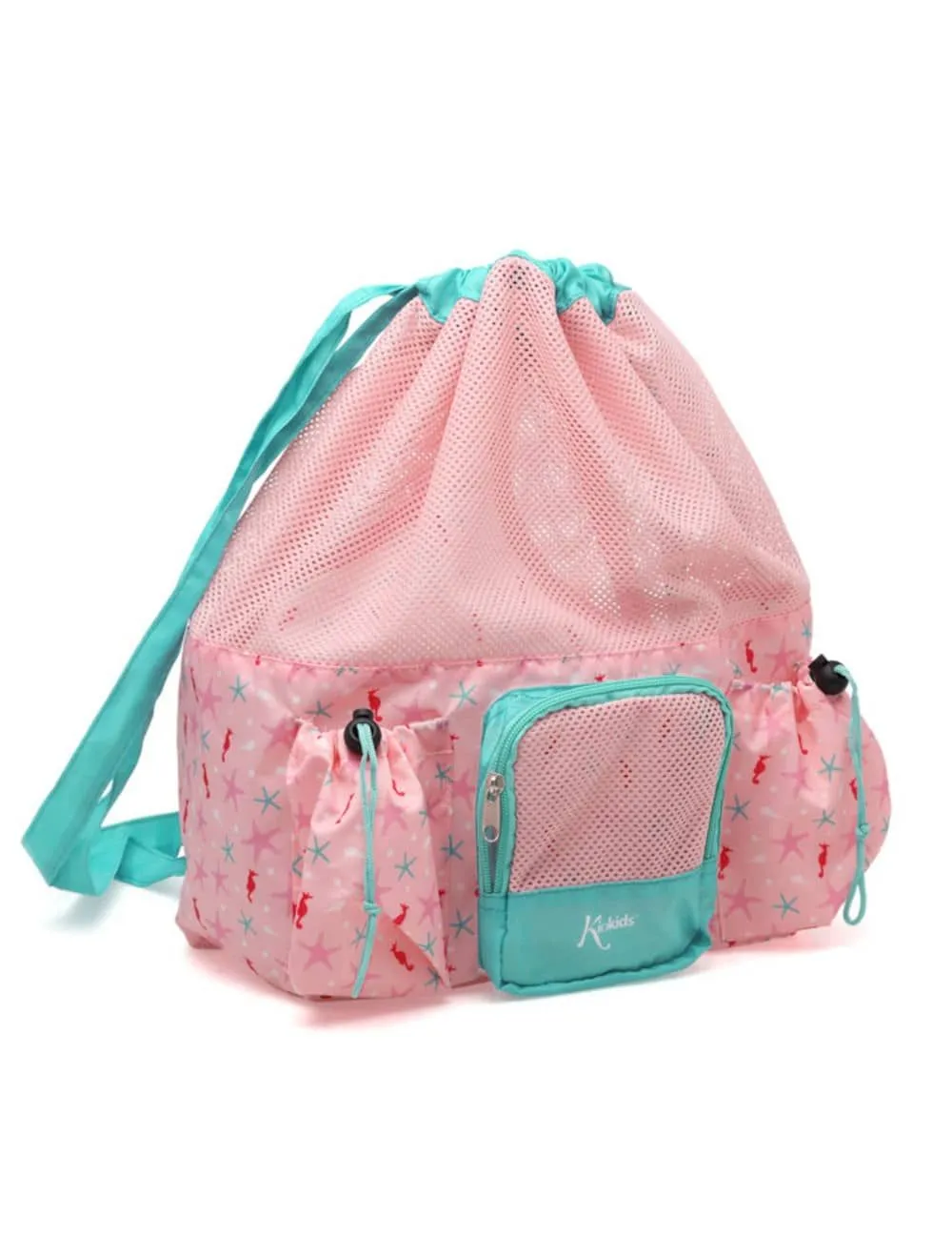  BORSA DA SPIAGGIA A RETE PER BAMBINI - ROSA 