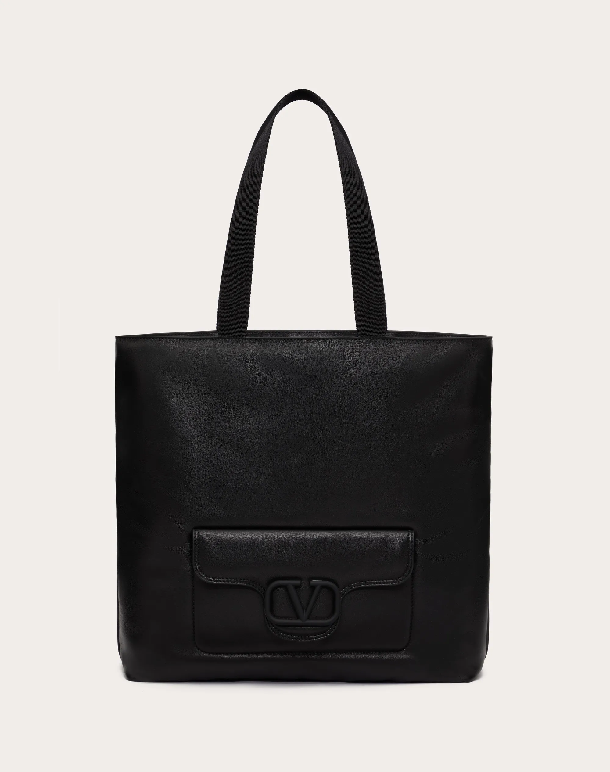 BORSA SHOPPING VALENTINO GARAVANI NOIR IN NAPPA