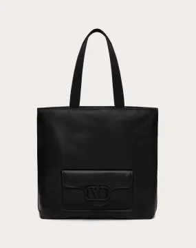 BORSA SHOPPING VALENTINO GARAVANI NOIR IN NAPPA