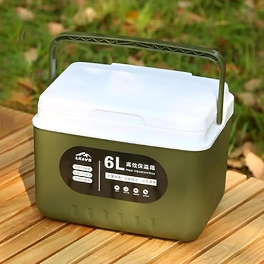 Borsa termica da 6 l, cestino termico da picnic, frigorifero compatto da 5,4 QT, piccolo contenitore refrigerante per ghiaccio, 