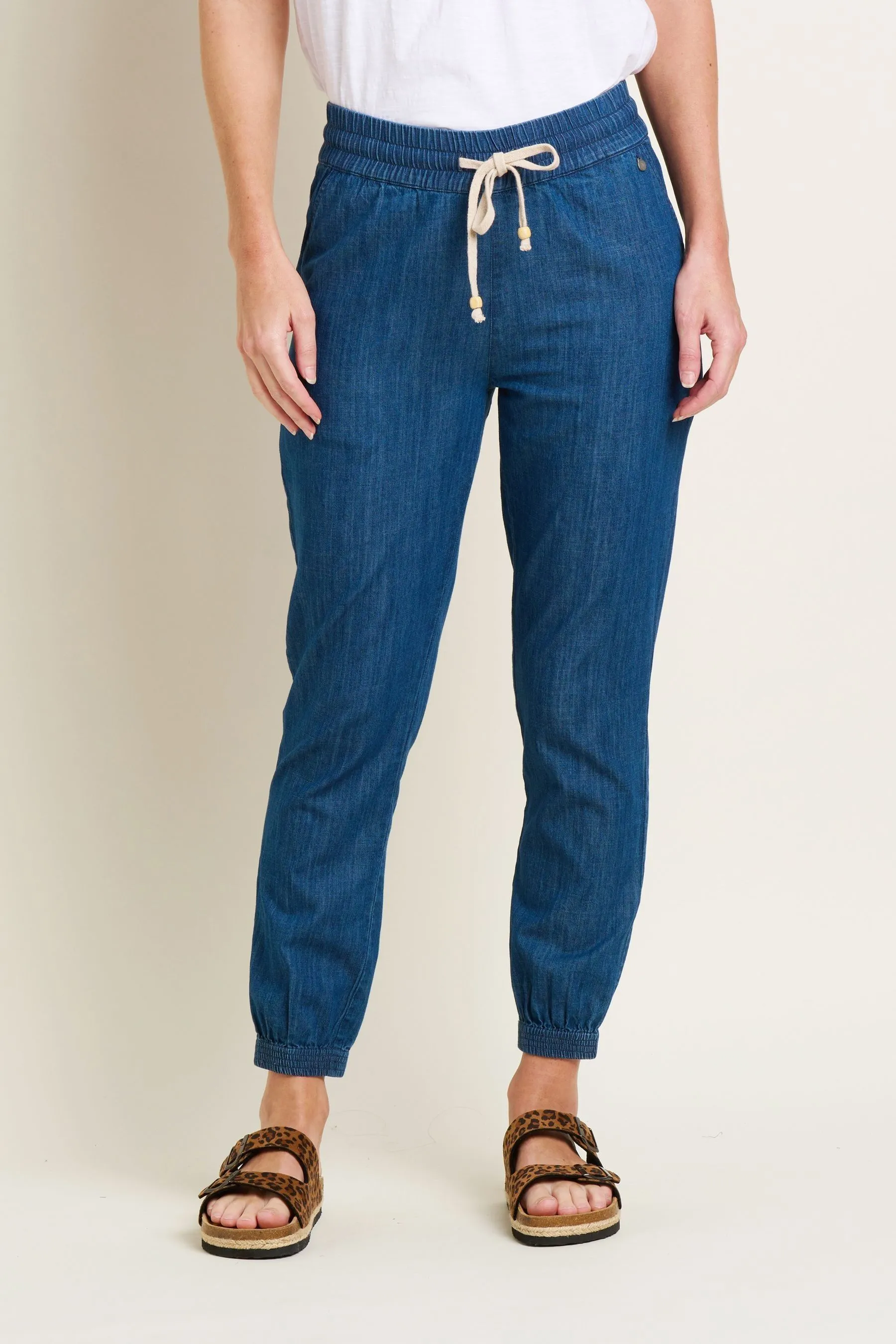 Brakeburn - Pantaloni da jogging da spiaggia in chambray