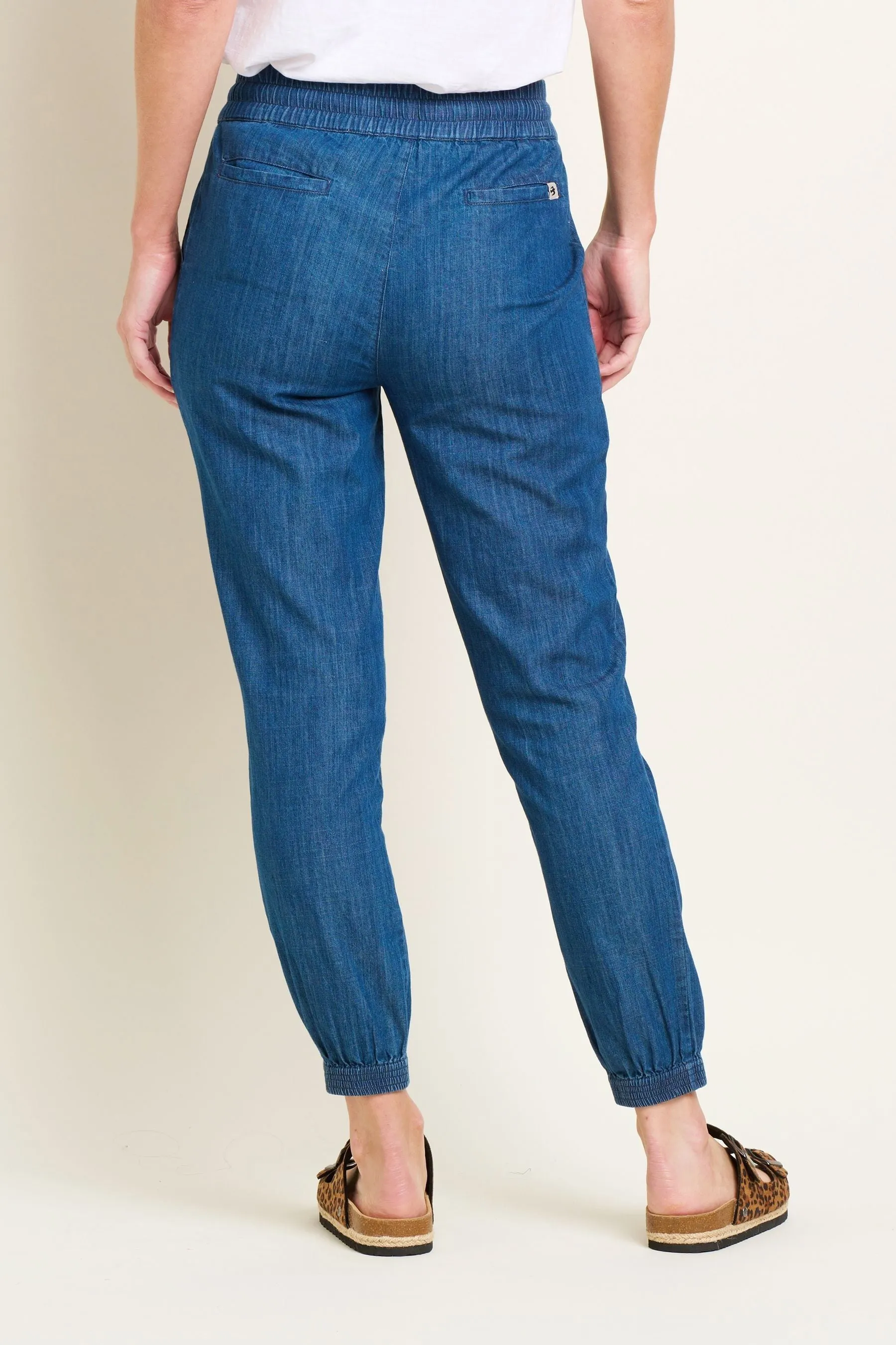 Brakeburn - Pantaloni da jogging da spiaggia in chambray