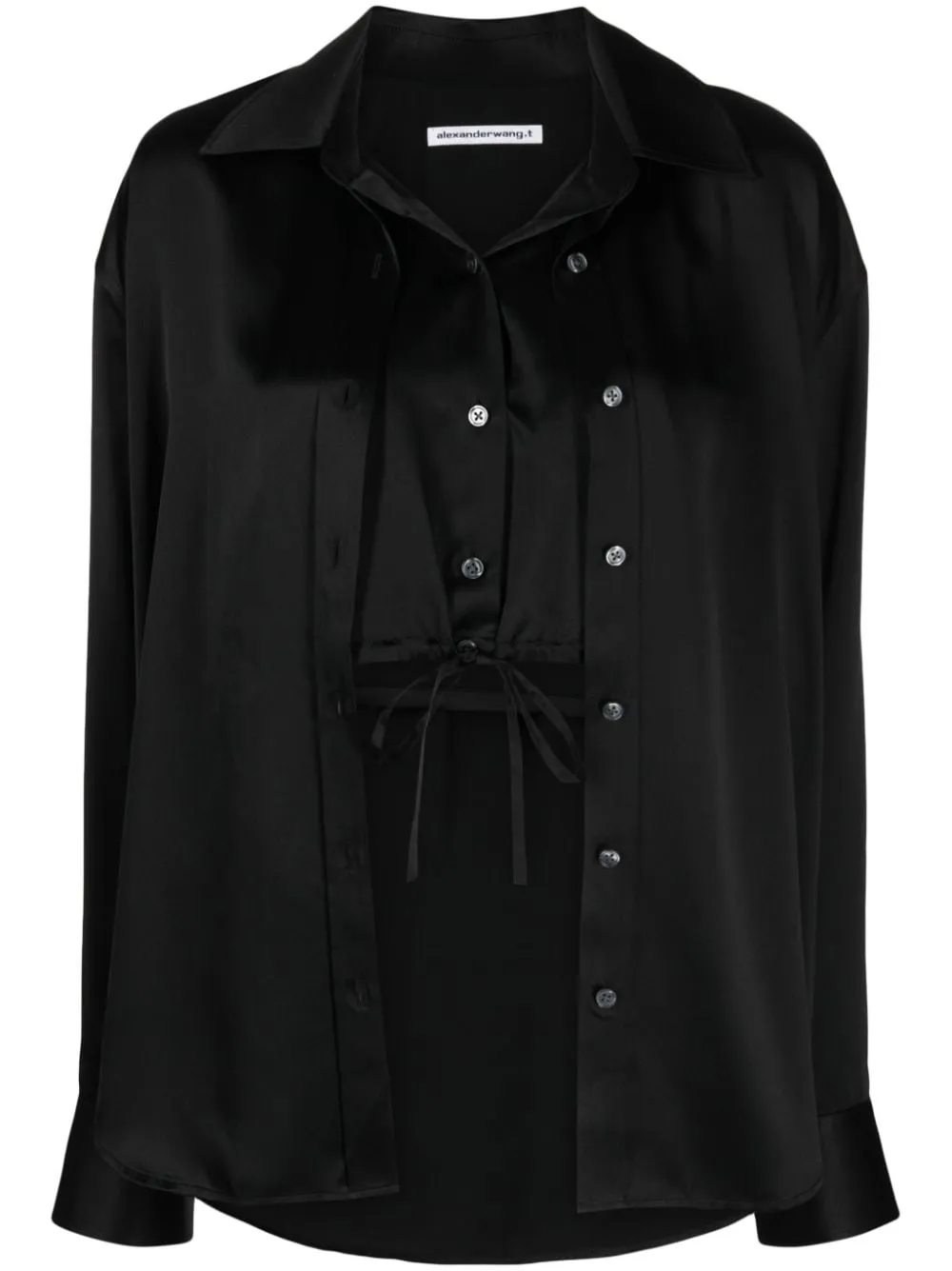 Camicia a strati in nero - donna