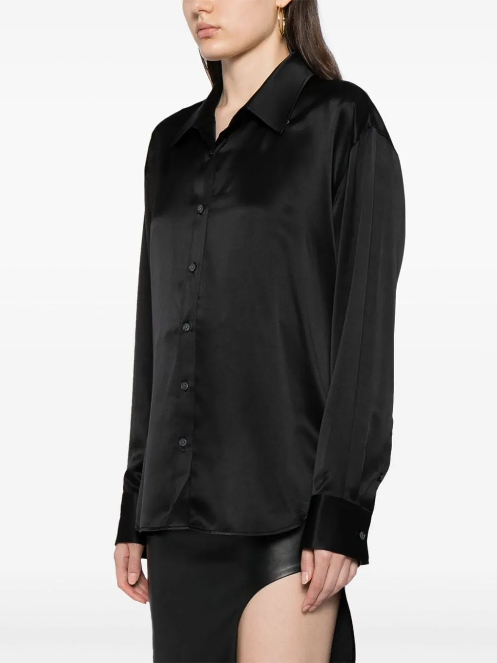 Camicia a strati in nero - donna