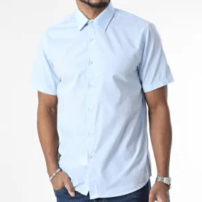 Camicia azzurra a maniche corte