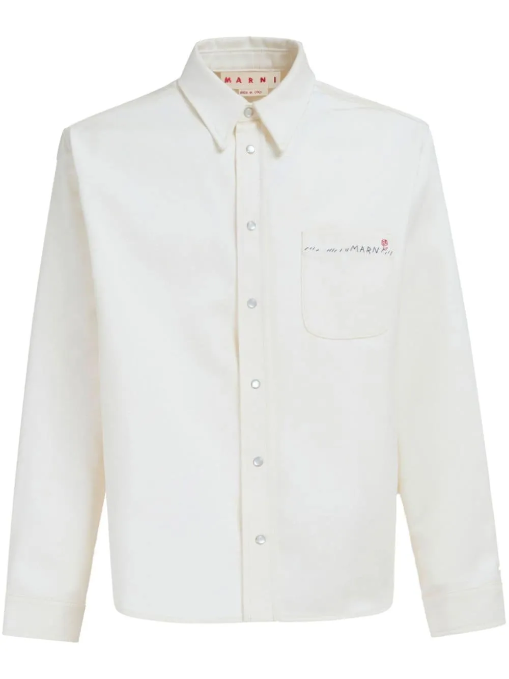 Camicia con logo in bianco - uomo