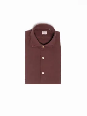 Camicia in Flanella di Cotone - Mattone