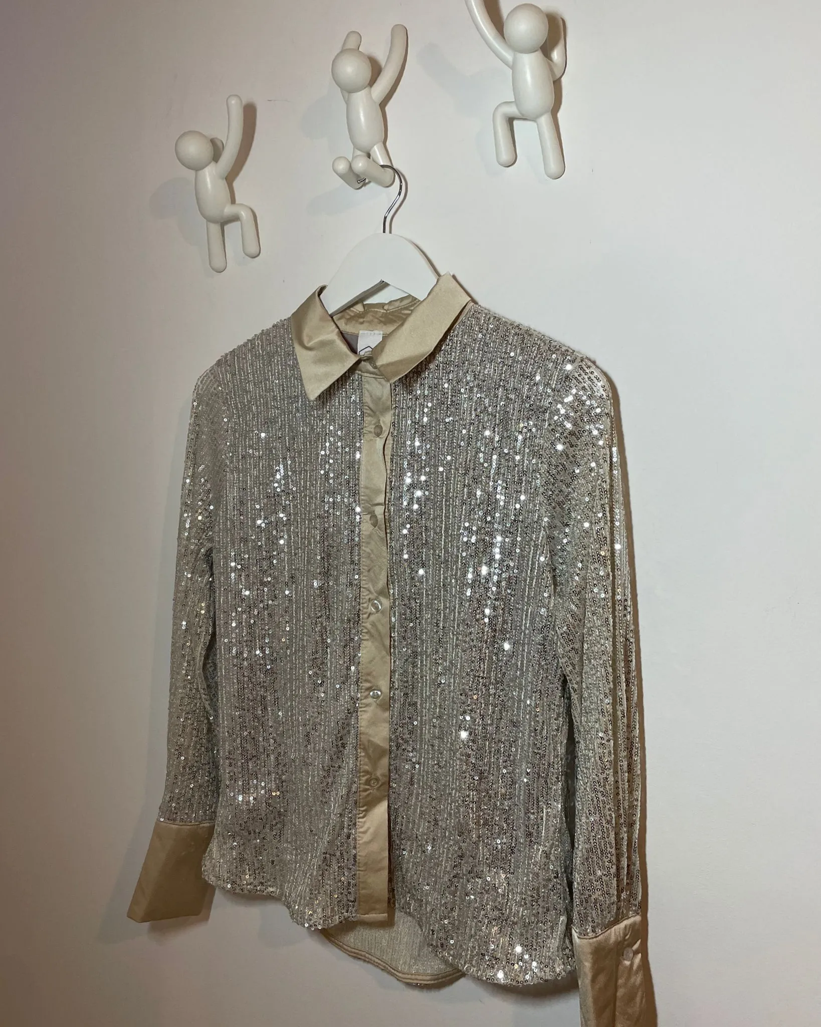 Camicia in paillettes - Champagne