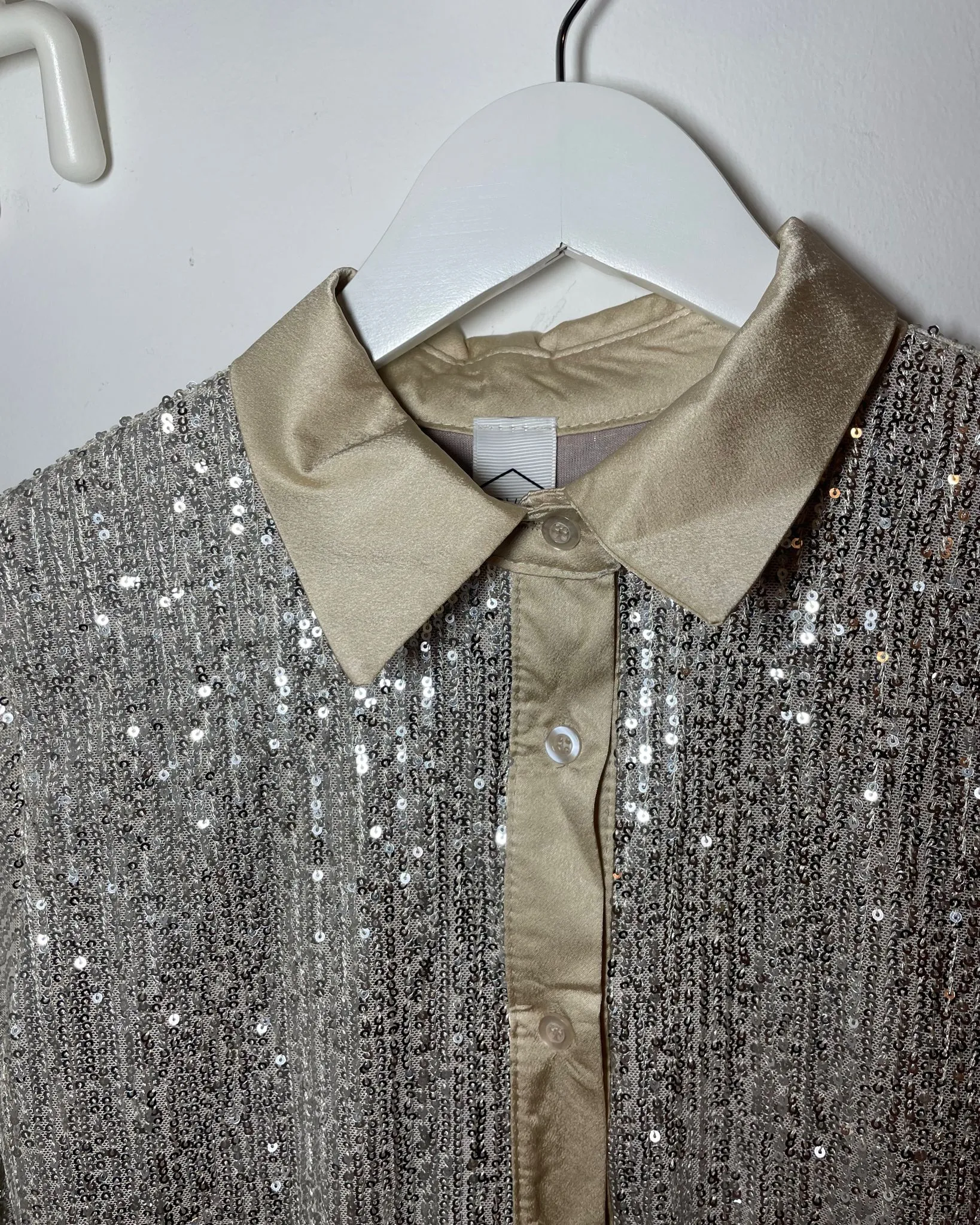 Camicia in paillettes - Champagne