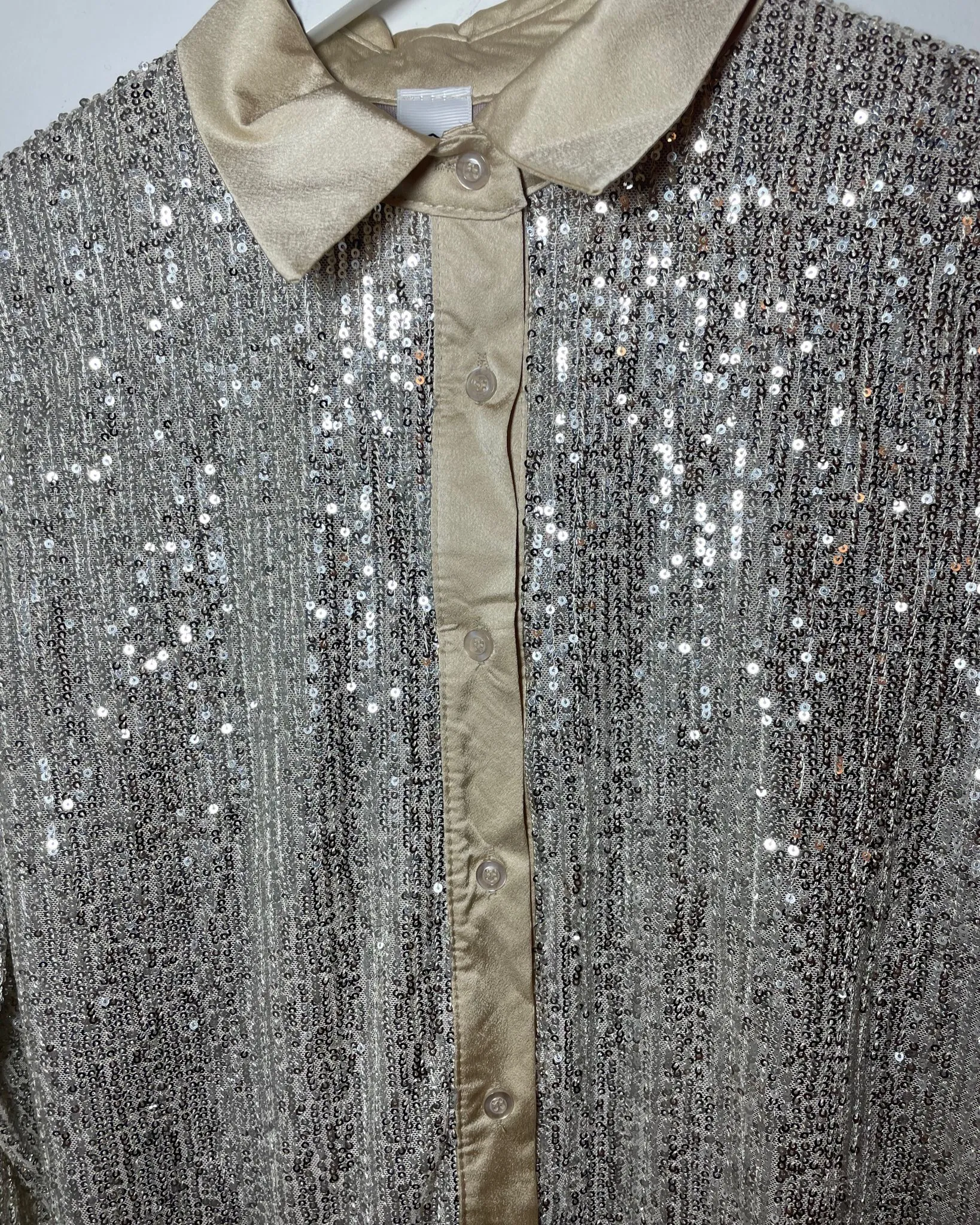 Camicia in paillettes - Champagne