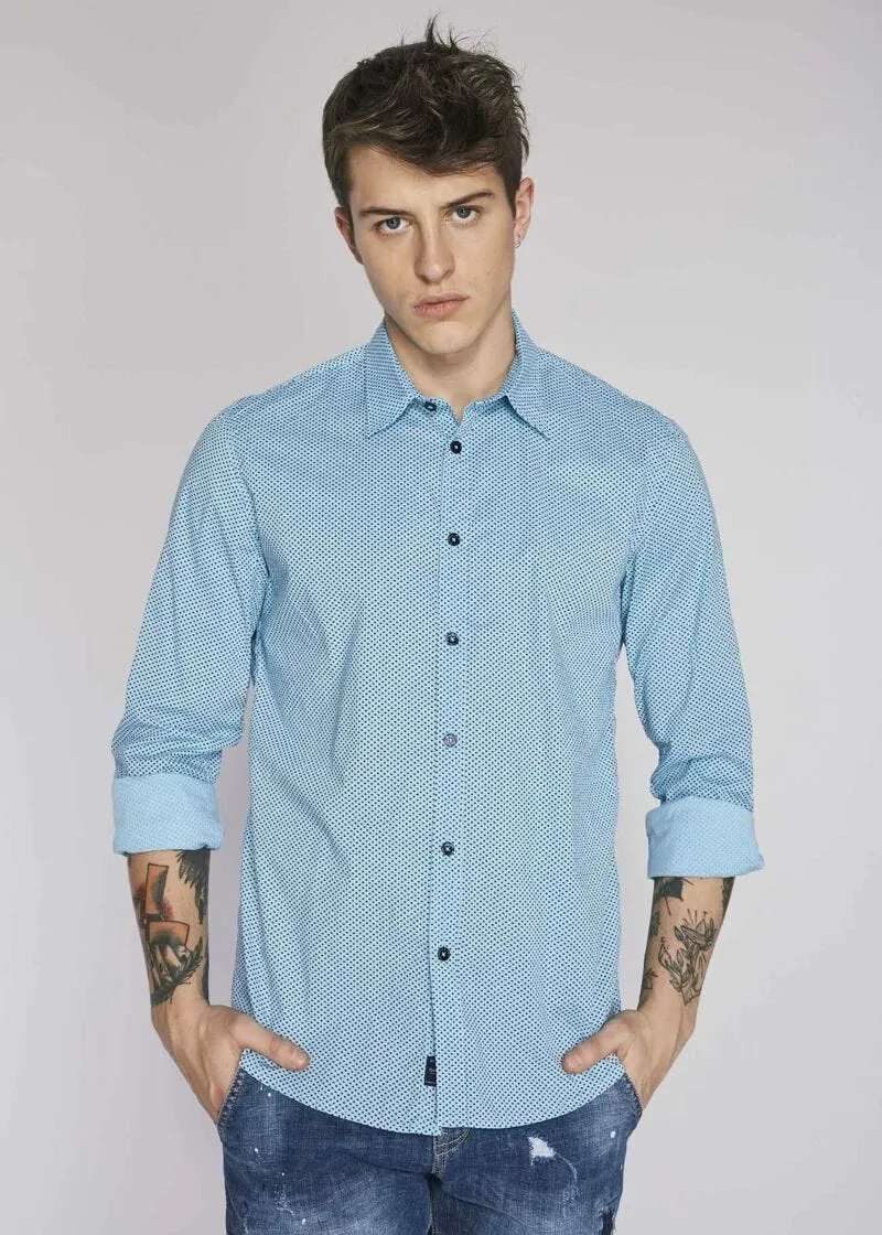 Camicia in popeline stampato