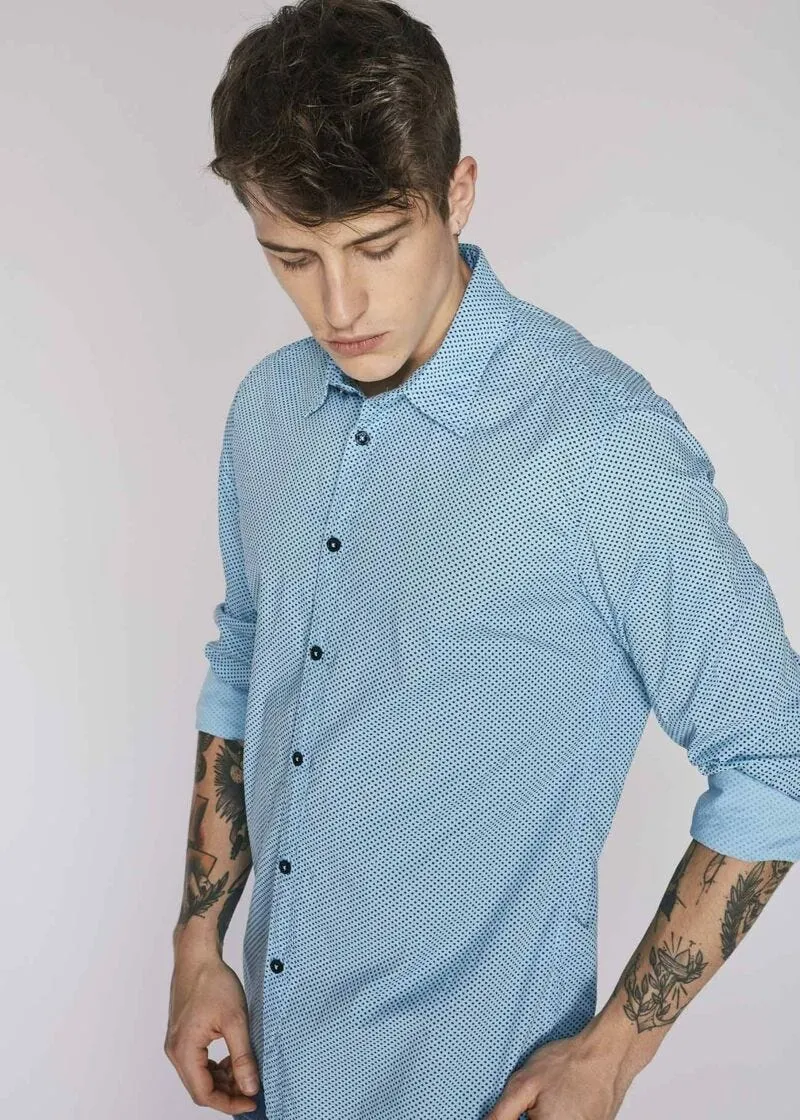 Camicia in popeline stampato