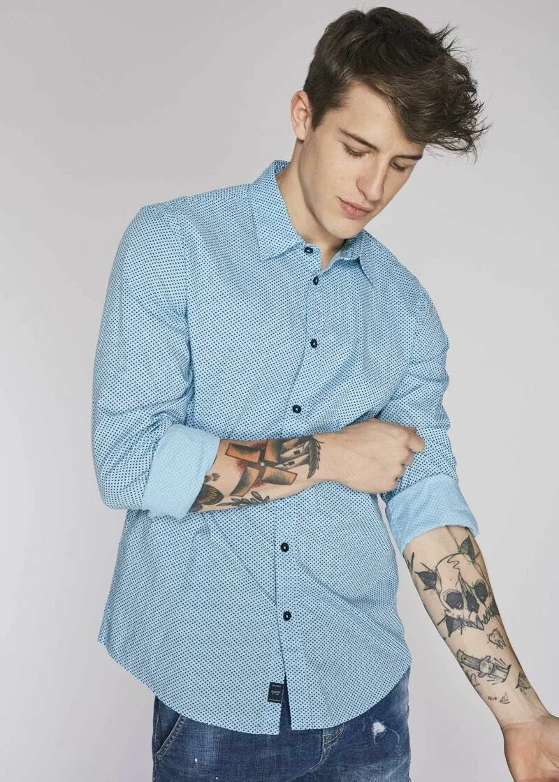 Camicia in popeline stampato