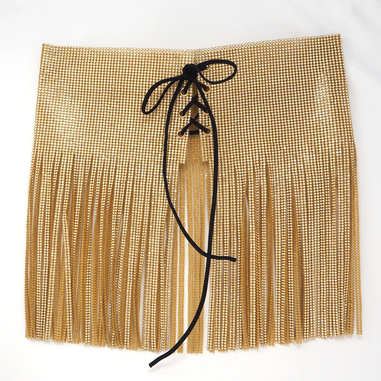 Cintura a corsetto di strass