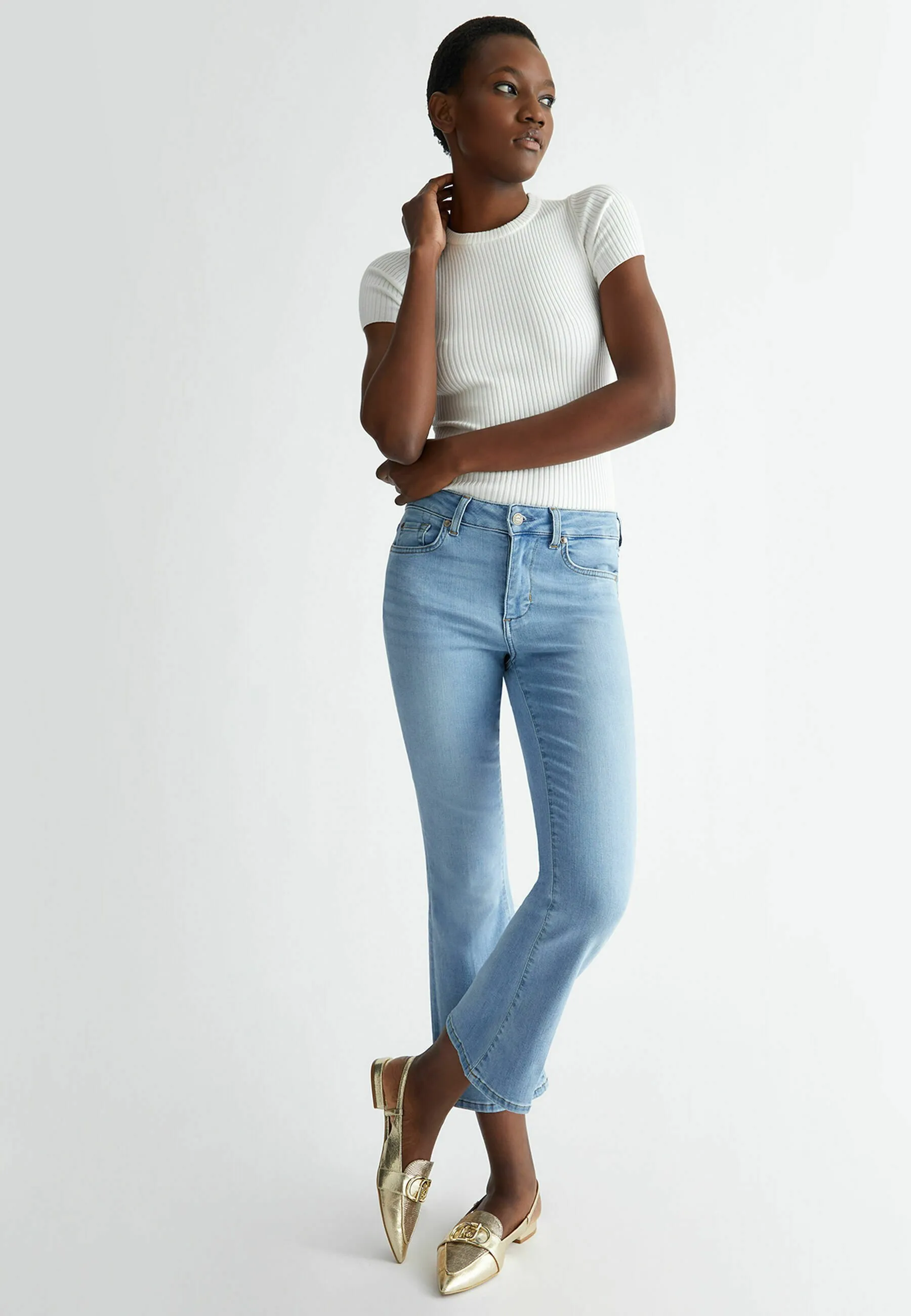 CROPPED - Jeans a zampa