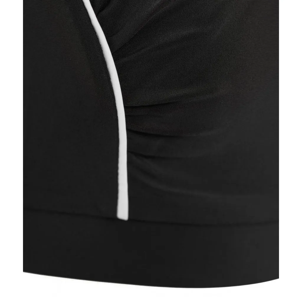 Cropped top in jersey nero