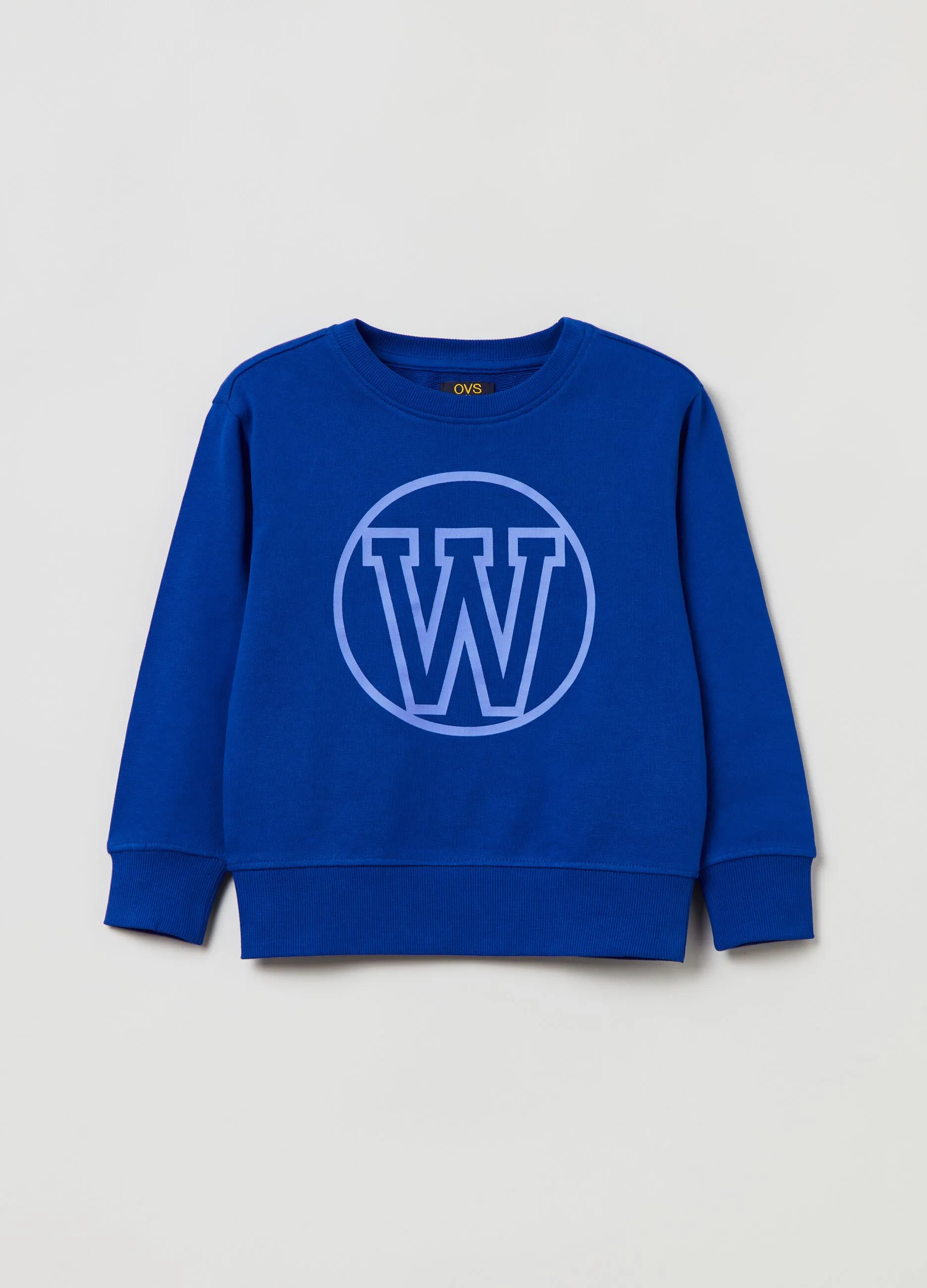 Felpa in French Terry con stampa lettering