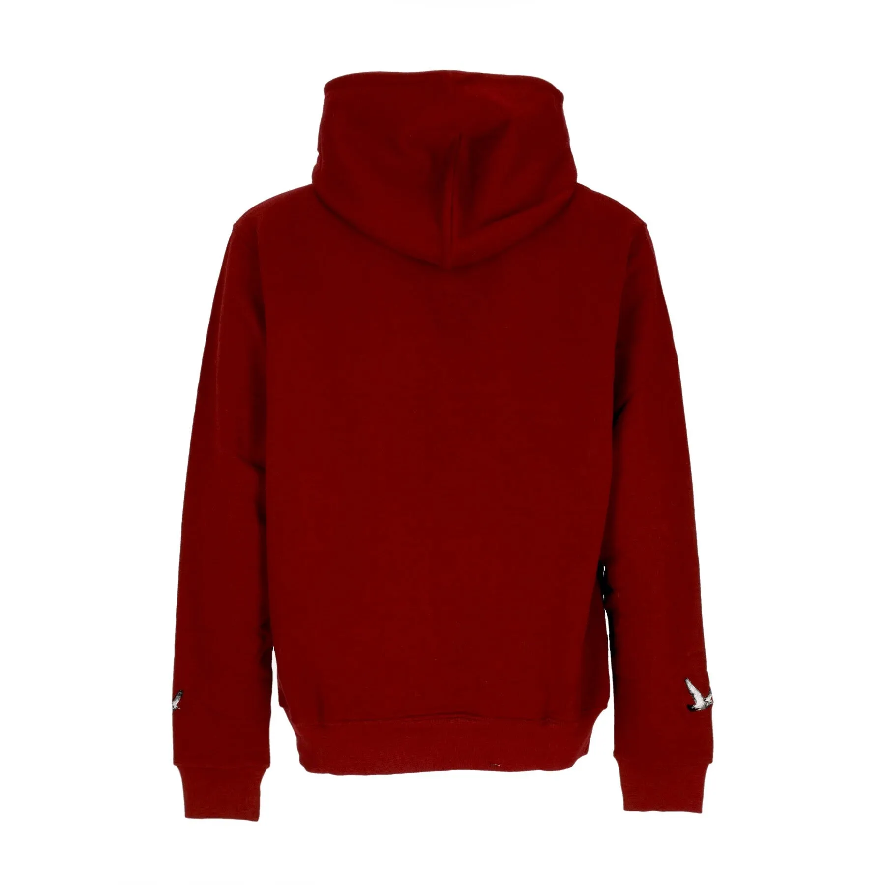 Felpa Leggera Cappuccio Uomo Flock Logo Hoodie Burgundy