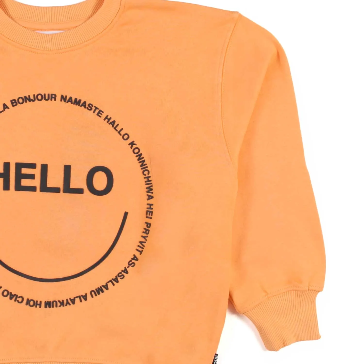 Felpa Unisex Memphis Papaya Con Stampa Hello