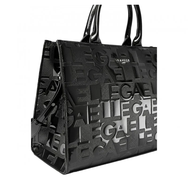 GAELLE - Borsa Shopping Vernice - Nero