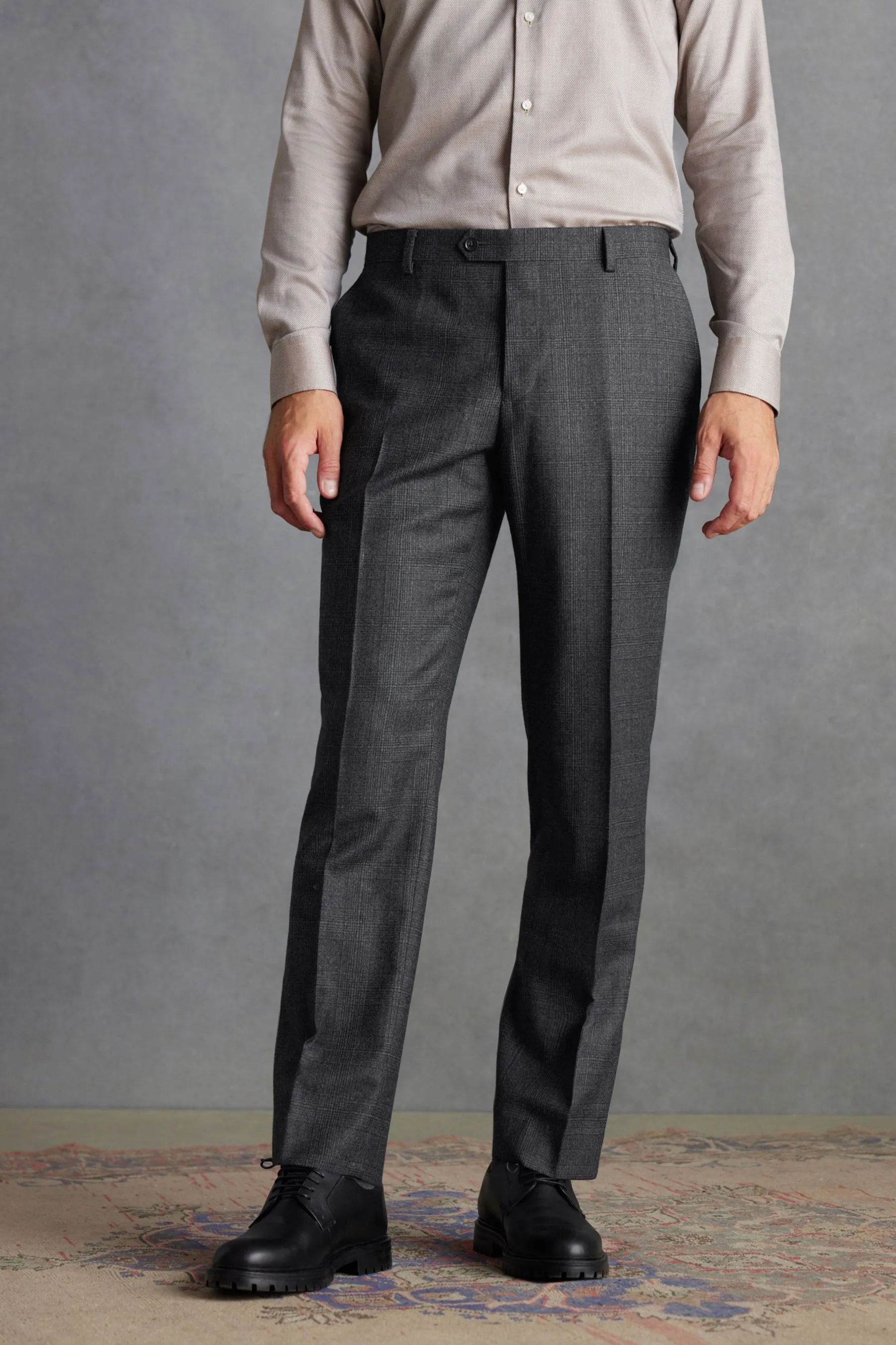 Grigio antracite  - Regular - Fit Signature - TG di Fabio - A quadri Pantaloni