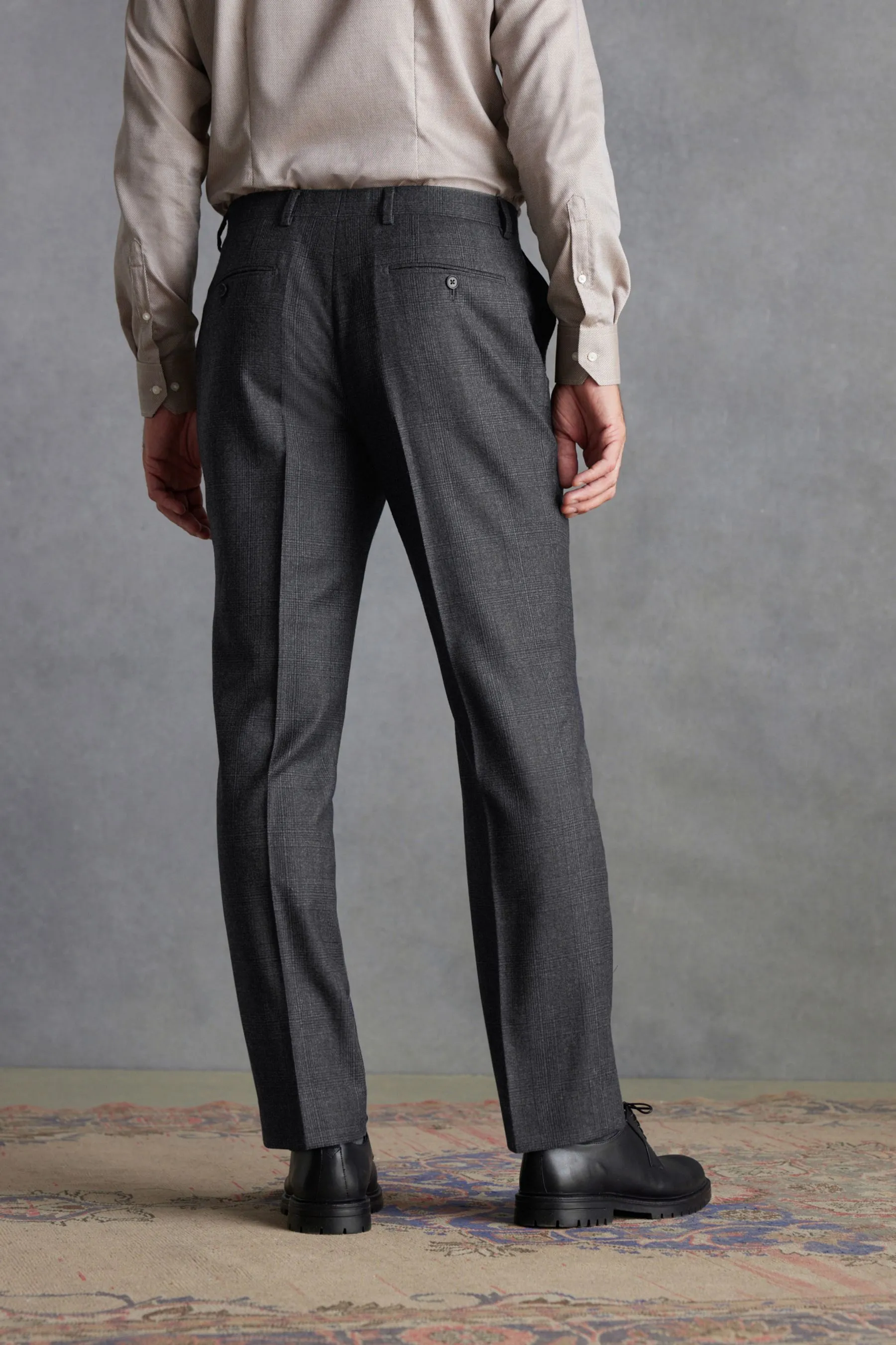 Grigio antracite  - Regular - Fit Signature - TG di Fabio - A quadri Pantaloni