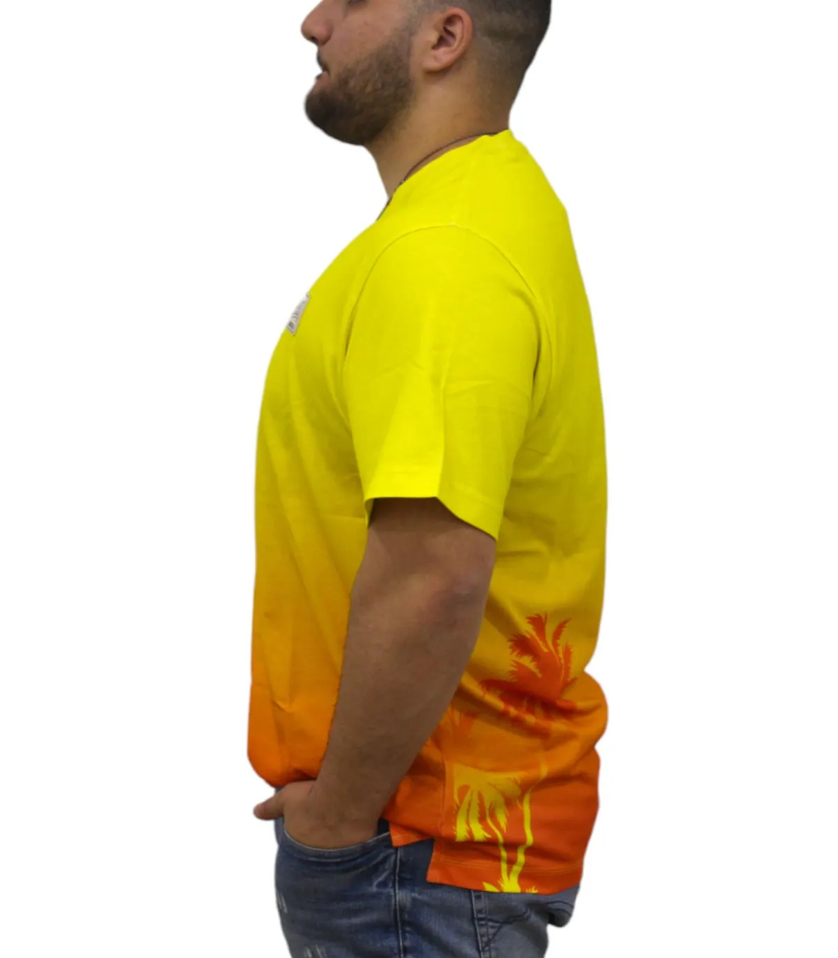 Guess Uomo T-Shirt Manica Corta  Gradient Palm