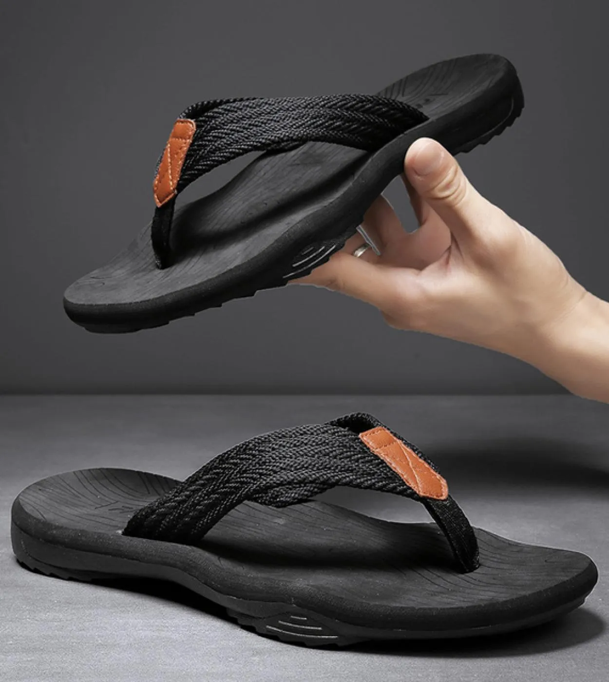 Infradito da uomo Pantofole da spiaggia estive Uomo Casual Traspirante Addensare Sandali da spiaggia Pantofole da massaggio all