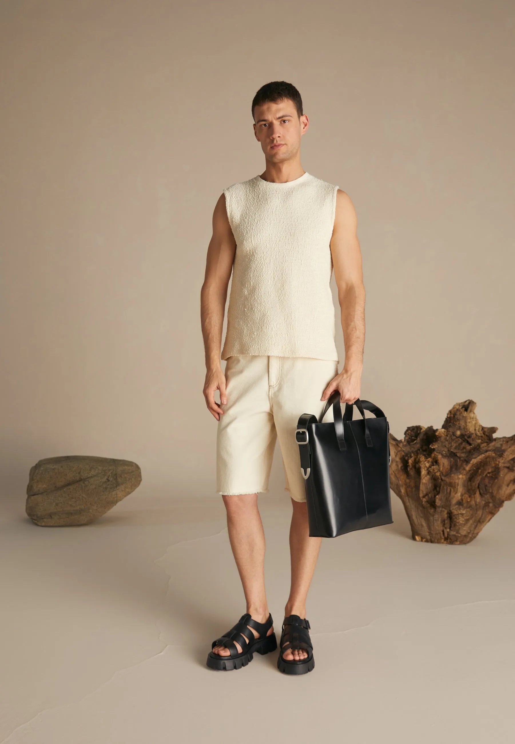 LEATHER UNISEX - Shopping bag