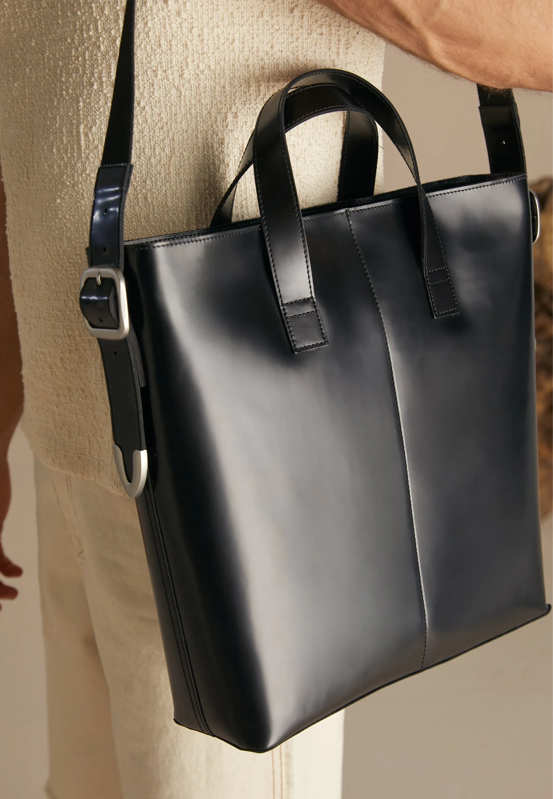 LEATHER UNISEX - Shopping bag