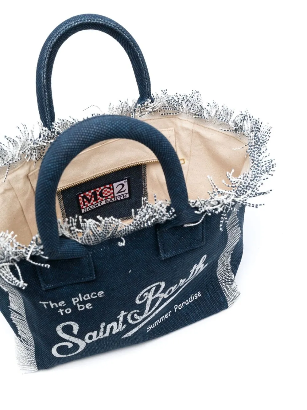 MC2 SAINT BARTH Borsa da spiaggia in tela Colette
