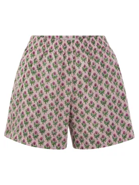 MEAVE – Shorts in cotone con fantasia floreale