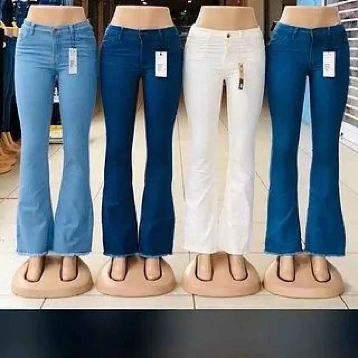 Nuovi pantaloni dritti a gamba larga Jeans larghi a vita alta Pantaloni da donna S XL Pantaloni in denim