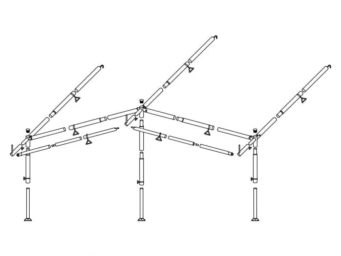 Obelink struttura veranda acciaio 28 mm misura 8 - 10