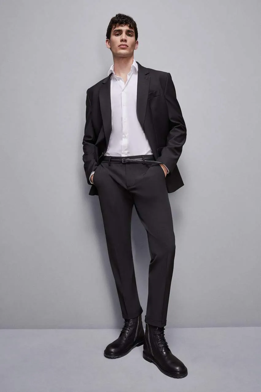 Pantalon longueur cheville avec zip