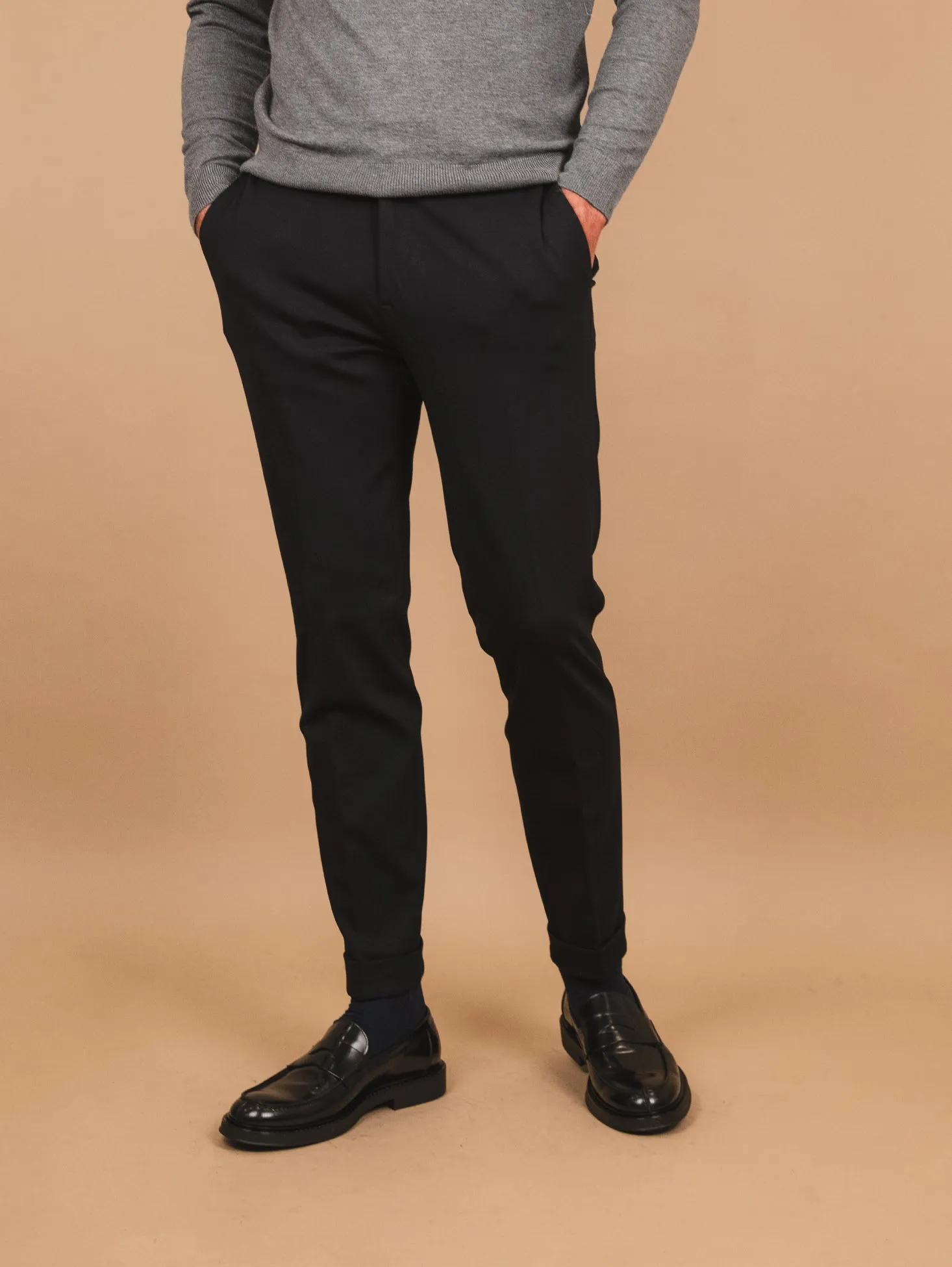 PANTALONE CHINOS ELASTICIZZATO nero