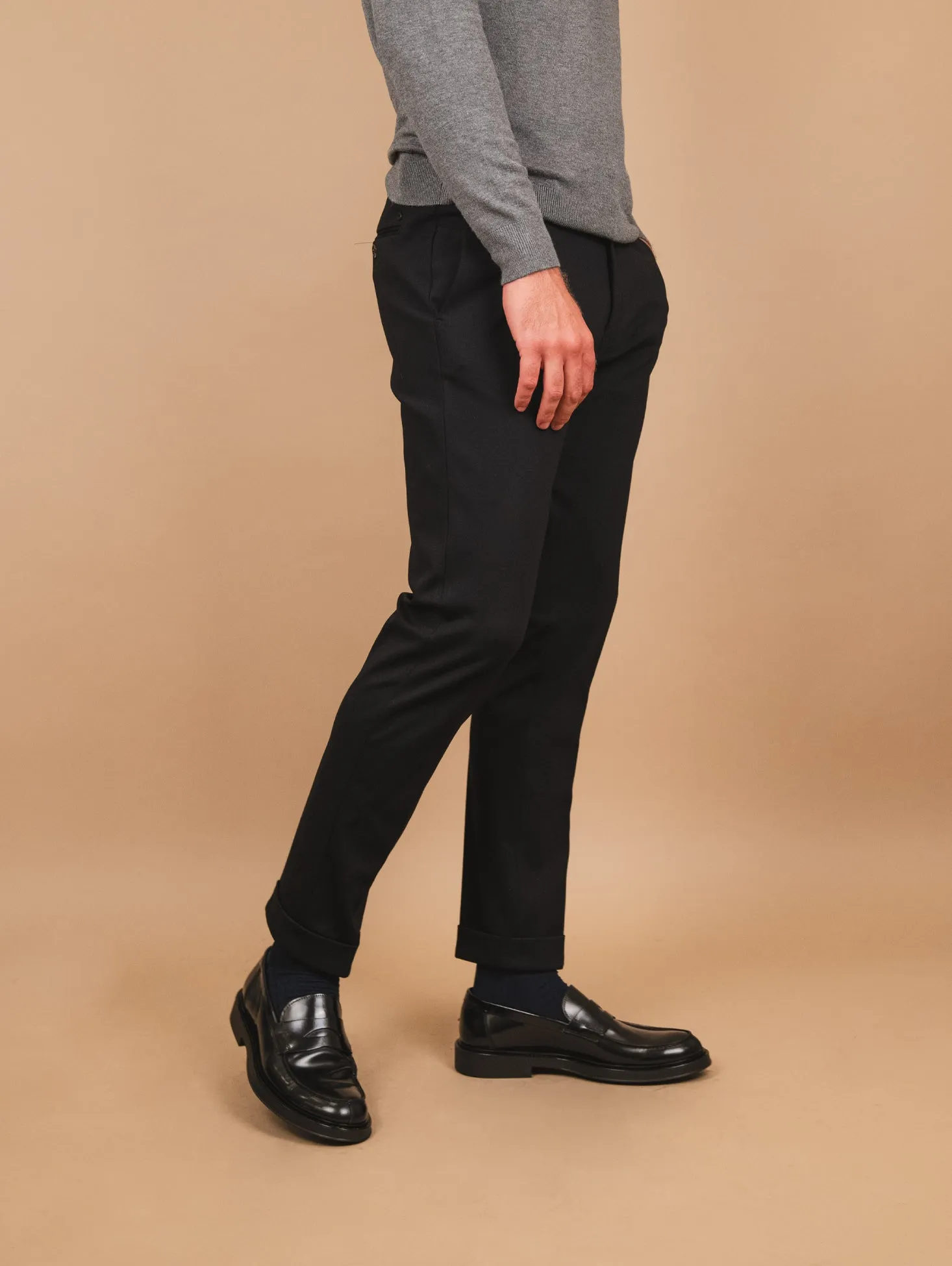 PANTALONE CHINOS ELASTICIZZATO nero