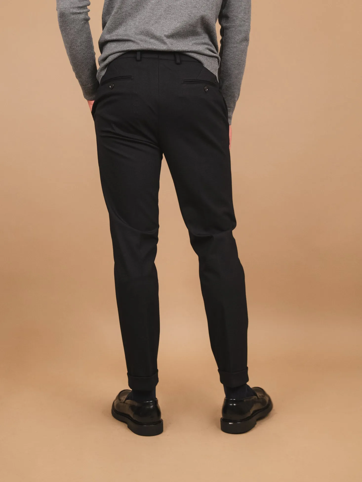 PANTALONE CHINOS ELASTICIZZATO nero