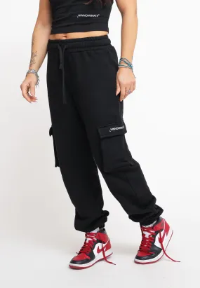 Pantalone In Felpa Con Stampa - Nero