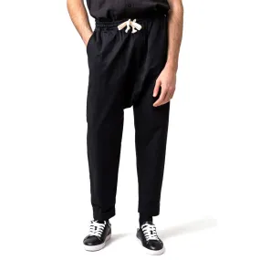 Pantalone Over In Cotone, Nero