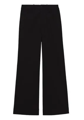 Pantaloni crop a vita alta in nero - donna