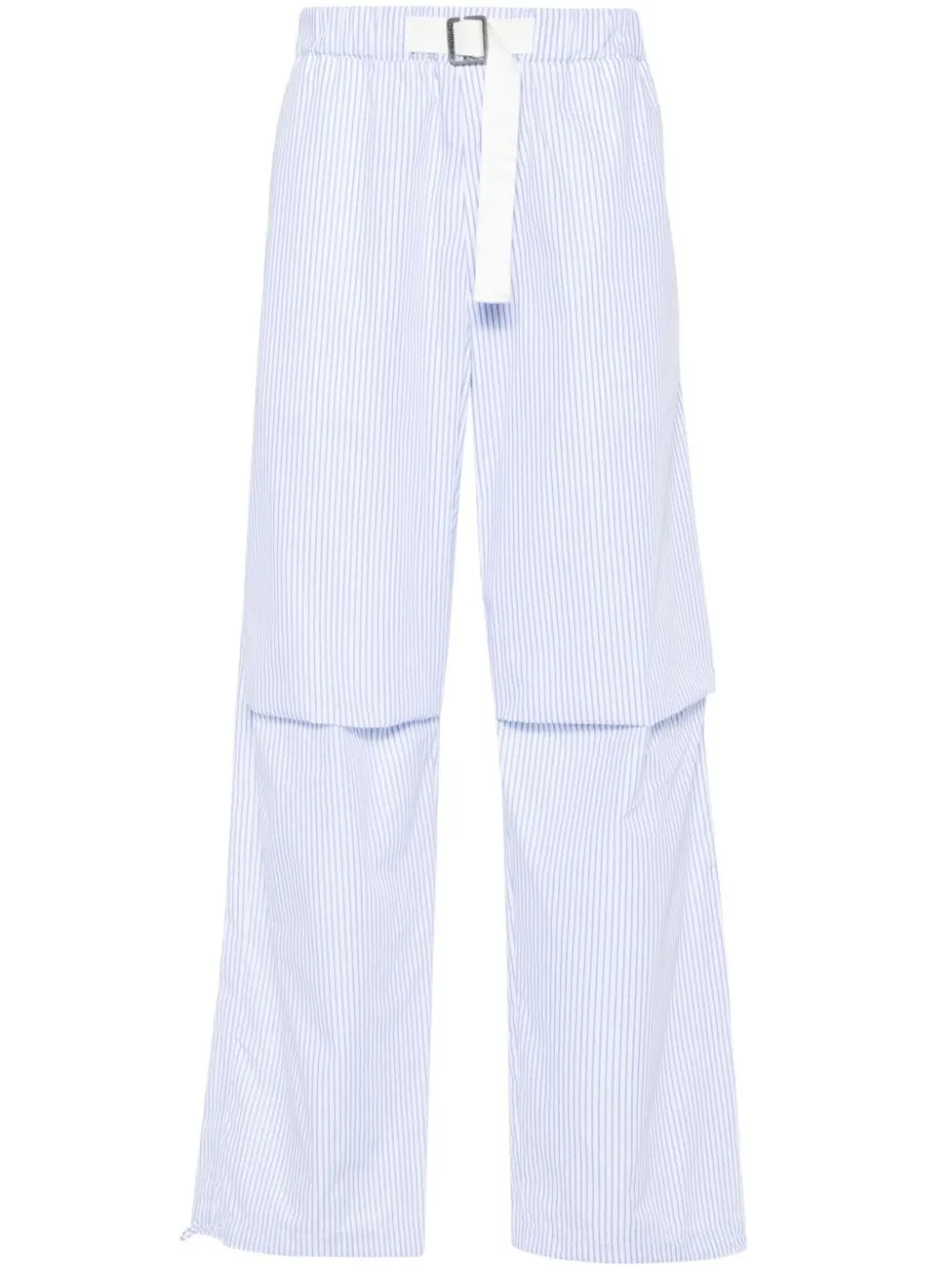 Pantaloni dritti a righe in blu e bianco - uomo