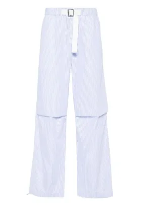 Pantaloni dritti a righe in blu e bianco - uomo