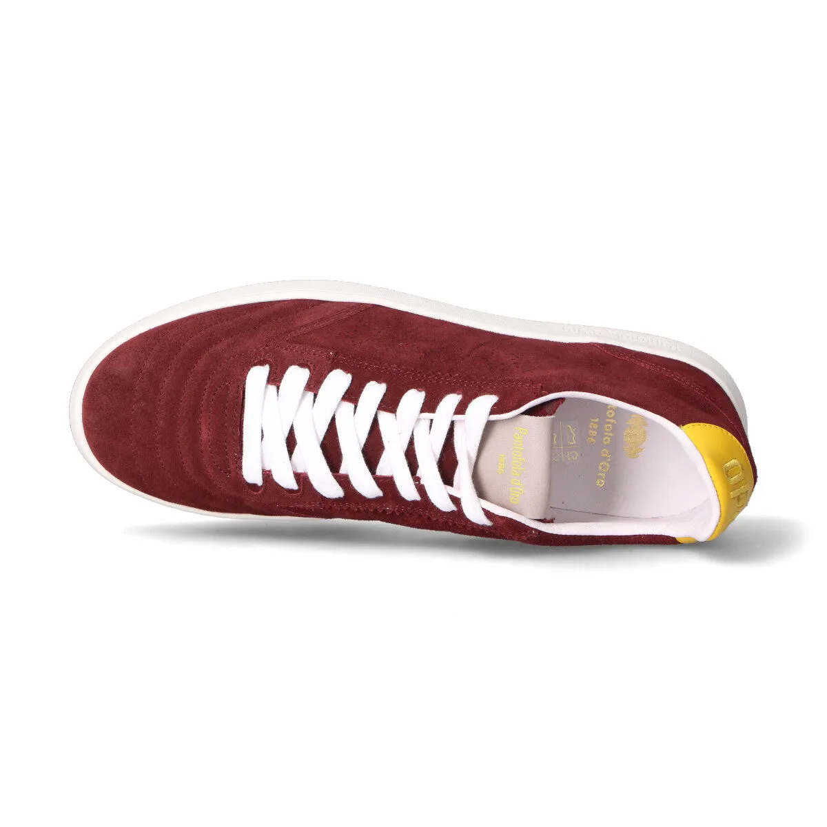 Pantofola d'oro sneakers Wembley in pelle bordeaux