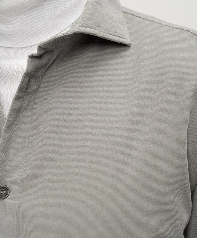 Peserico Camicia di velluto a coste grigia R56042T002357